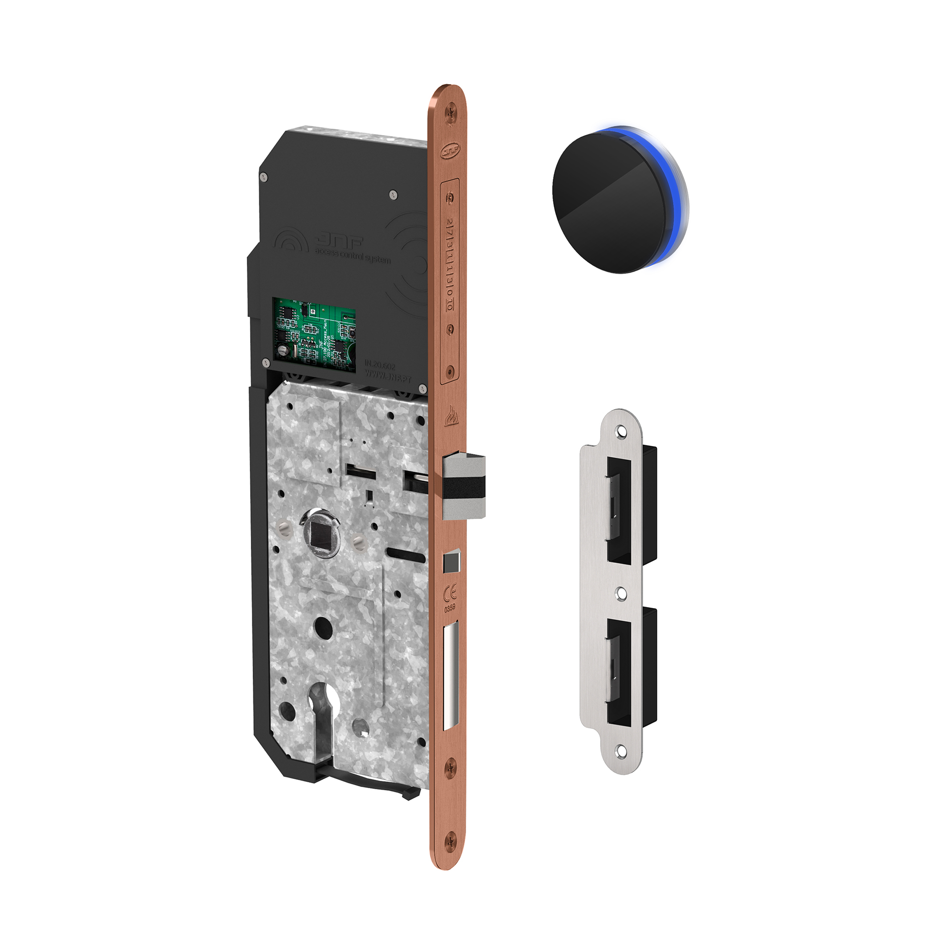 Electronic lock IN.20.602.D.TCO PVD Titanium Copper